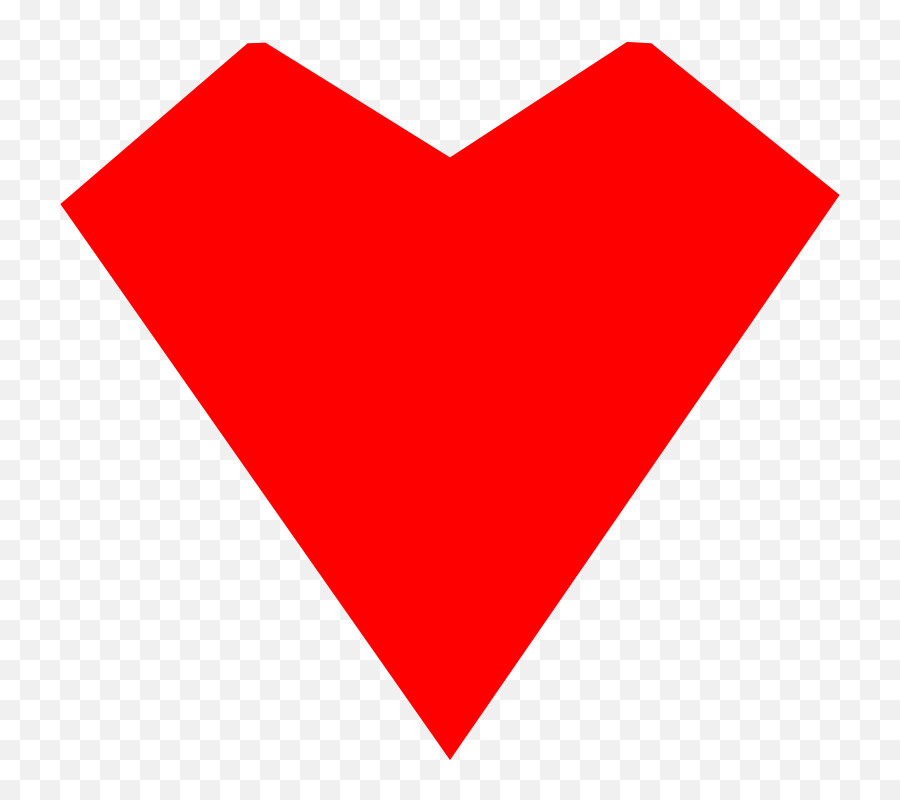 Png Red Heart Straight Lines - Clip Art,Straight Line Png