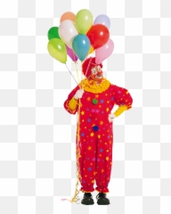 Clown - Party Clown With Balloon Png,Clown Wig Png