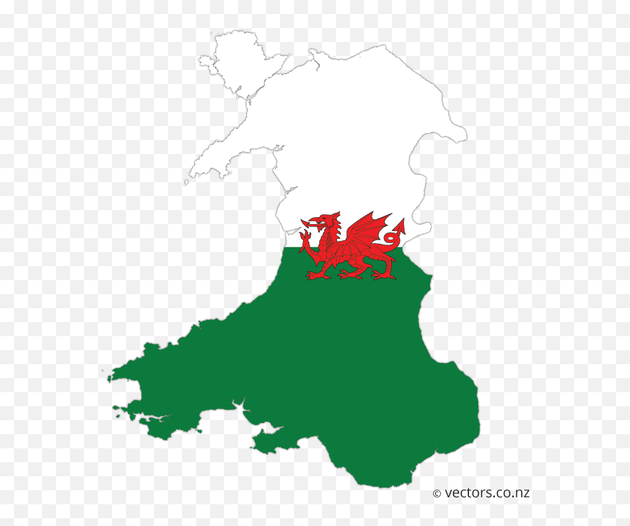 Flag Vector Map Of Wales Png Us Transparent Background