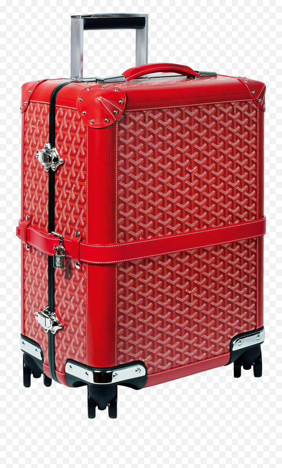 Suitcase From Goyard Bourget - Goyard Luggage Png,Goyard Logo