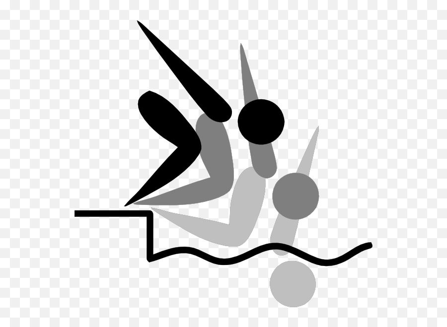 Falling Swimmer Two Clip Art - Vector Clip Art Olympic Swimming Symbol Png,Swimming Clipart Png