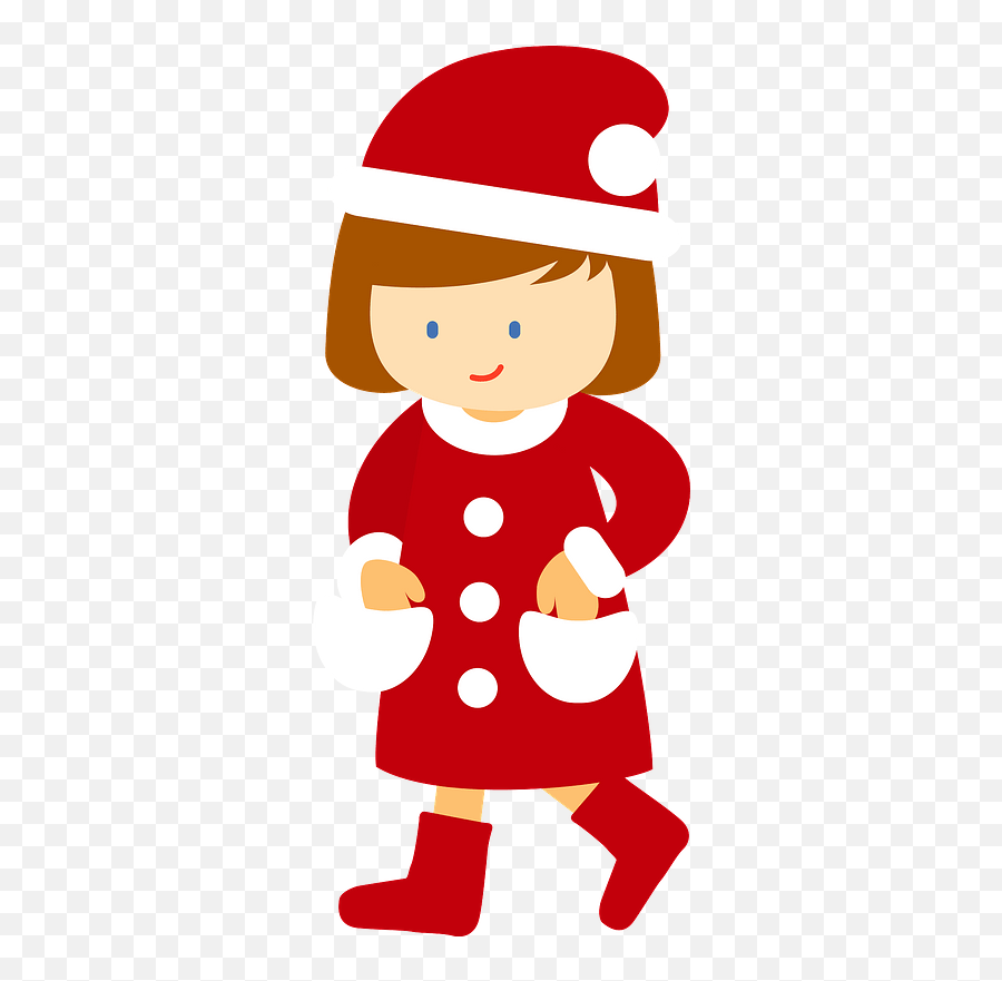 Girl In Santa Claus Costume Clipart Free Download - Clip Art Png,Santa Claus Transparent