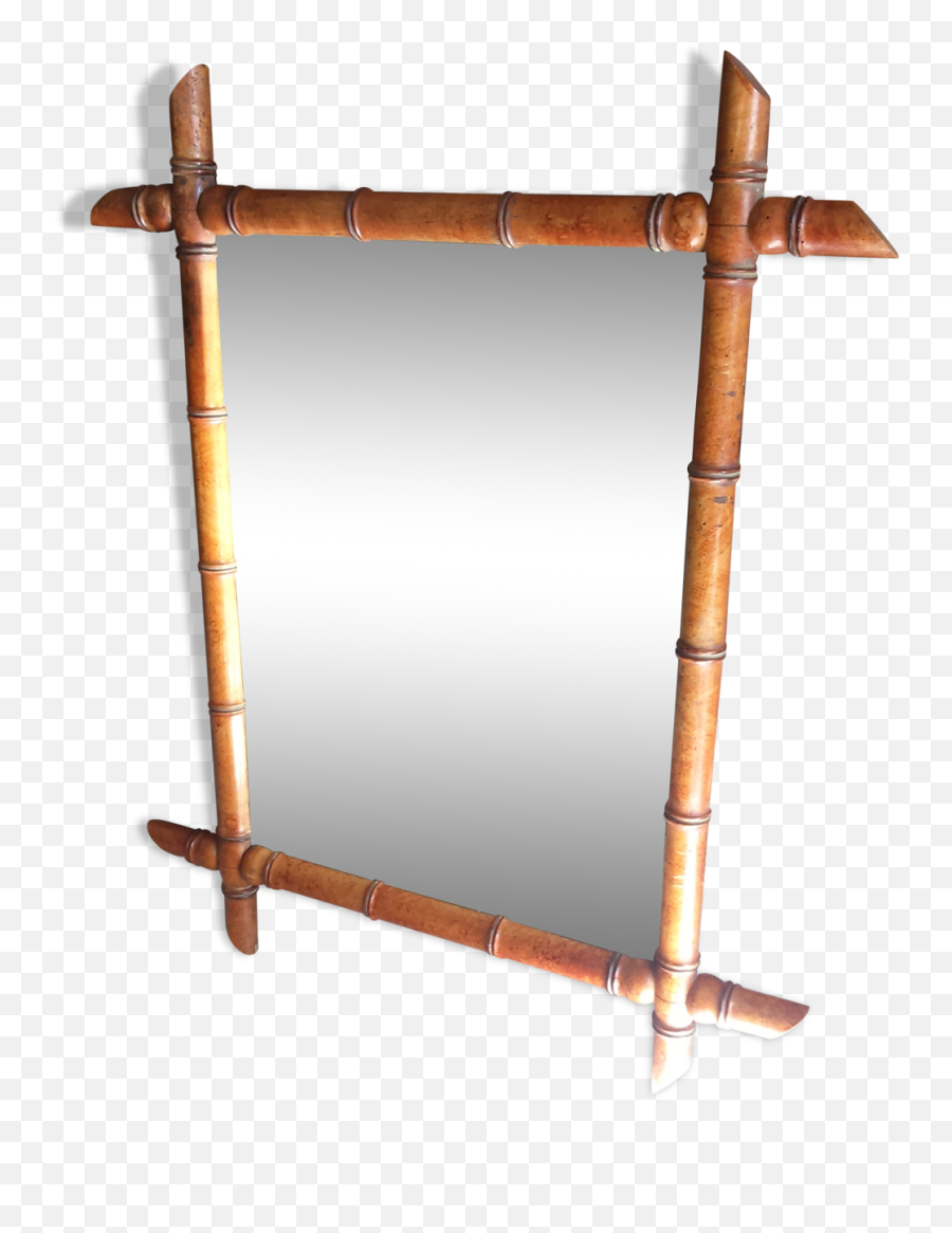 Download Old Mirror Wood Frame Imitation Bamboo 1900 65x55cm - Wood Png,Old Wood Png