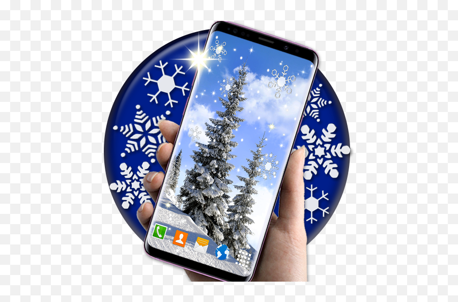 Winter Snow Wallpapers Forest Live Wallpaper - Google Christmas Tree Png,Snowfall Transparent Background