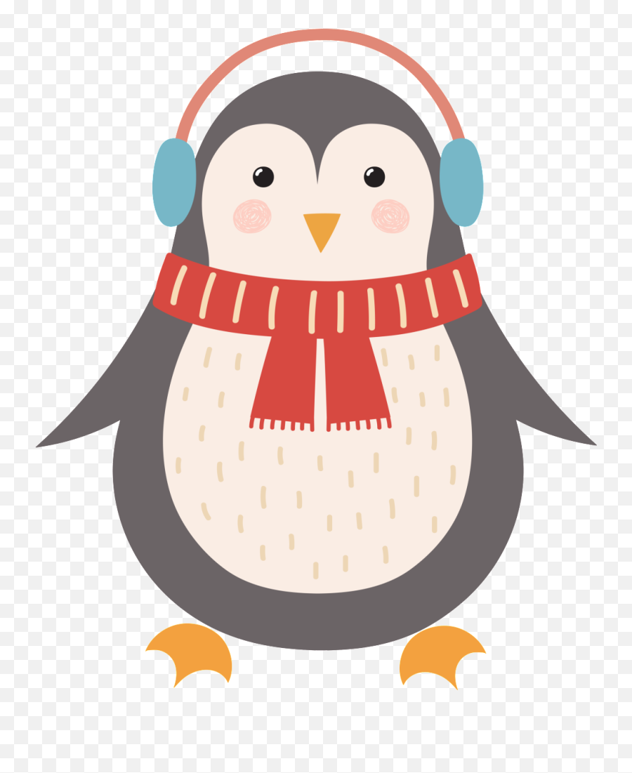 Penguin Christmas Cartoon Transparent - Throw Pillow Png,Penguin Transparent