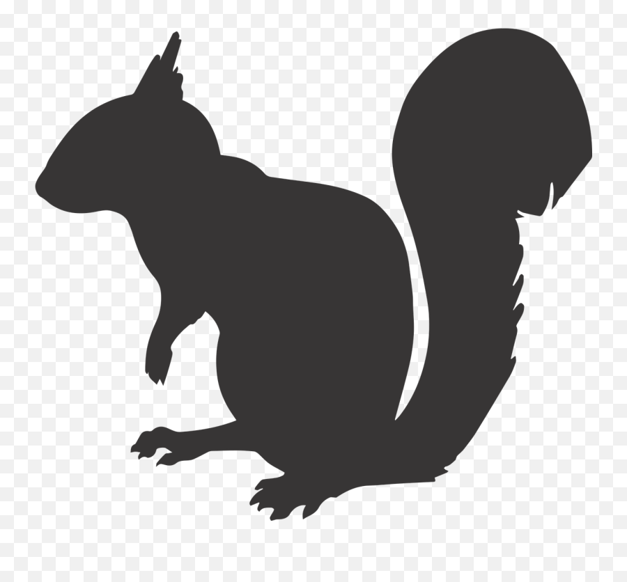 Squirrel Silhouette Chipmunk Clip Art - Squirrel Silhouette Free Png,Chipmunk Png
