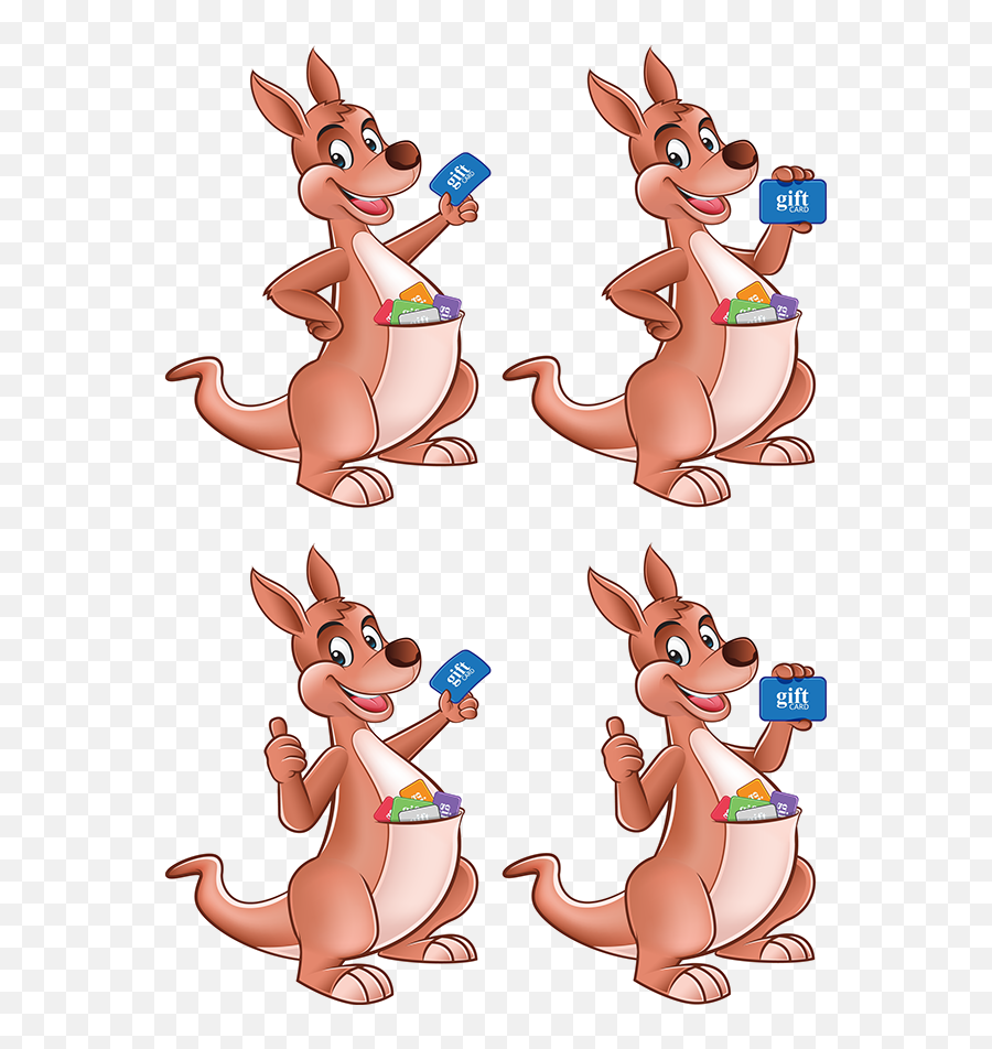 Logo Mascot Card Kangaroo - Animal Figure Png,Kangaroo Logo