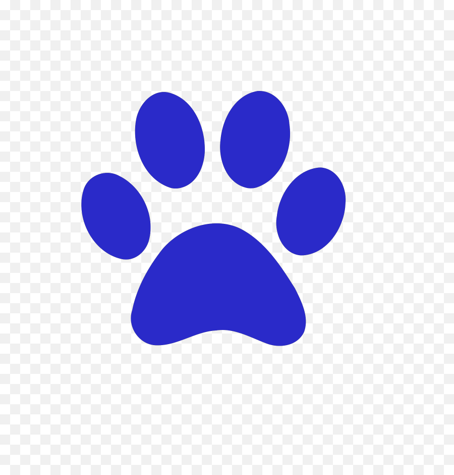 Paw Clipart Tiger - Blue Paw Print Logo Png,Tiger Paw Png