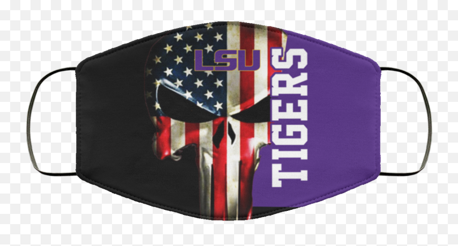 Lsu Tigers Punisher Face Mask - Tar Heels Face Mask Png,Trump Punisher Logo