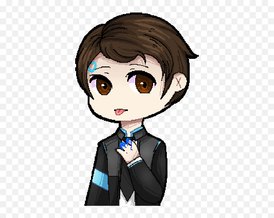 Pixel Gif Of Connor - Detroit Becomes Human Connor Fanart Gifs Png,Detroit Become Human Transparent