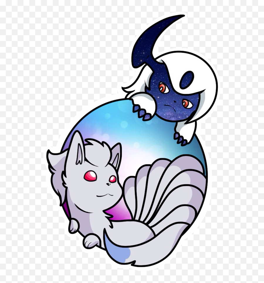 Cosmic Absol Shiny Ninetales - Absol And Ninetales Png,Absol Png