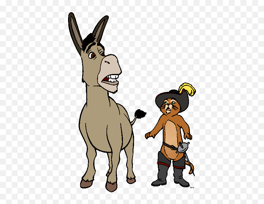Library Of Shrek And Donkey Png Black - Puss In Boots And Donkey,Donkey Shrek Png