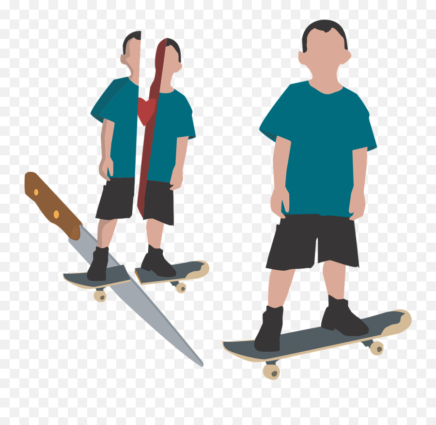Skater Knife Cut - Free Vector Graphic On Pixabay Skateboard Png,Skater Png