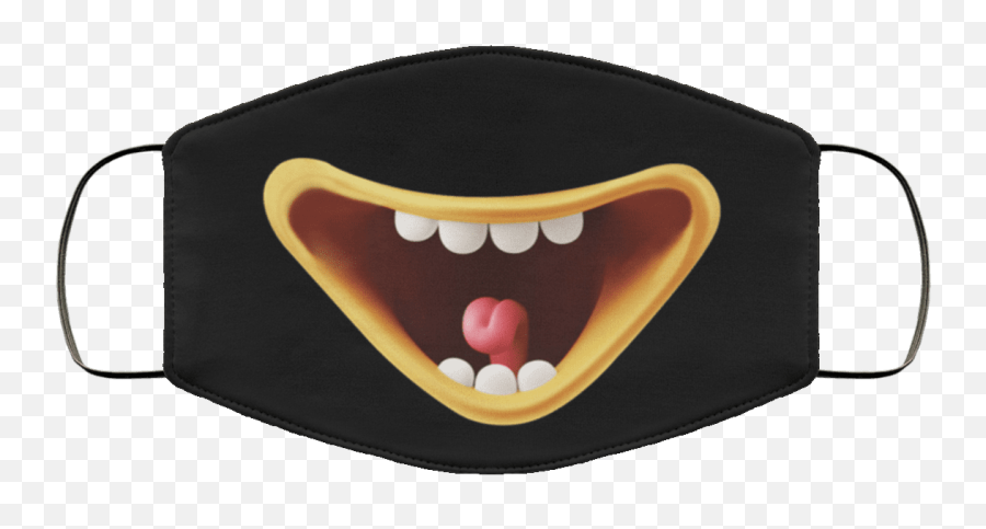 Emoji Face Masks Smiley Mouth Mask - Emoticon Face Mask Face Mask Bride Squad Png,Lips Emoji Png