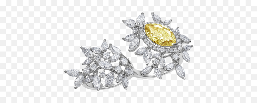 Fancy Yellow Marquise Shaped Ring - Larry Jewelry Engagement Ring Png,Yellow Diamond Png