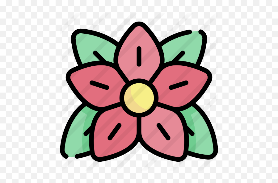 Poinsettia - Clipart Une Fleur Jaune Png,Poinsettia Icon Png