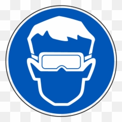 Wear Eye Protection Label J6501 - Hazard Chemical Safety Sign png