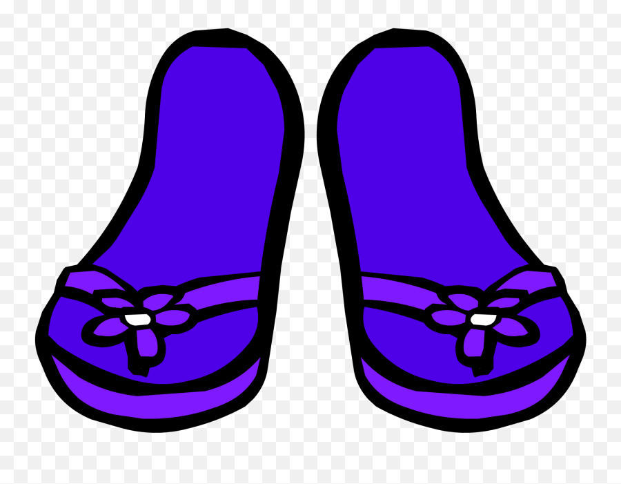 Download Hd Purple Sandals Icon - Flip Flops Club Penguin Club Penguin Flip Flops Png,Flip Icon