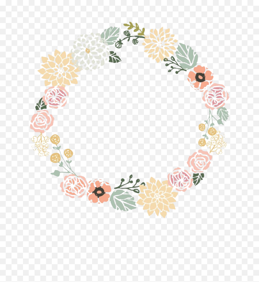 Free Flower Clipart Background - Flower Frame Vector Png,Flower Circle Png