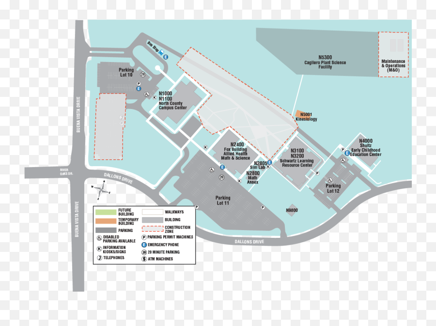 North County Campus Map Cuesta College San Luis Obispo - Cuesta College Paso Robles Map Png,Icon Parking Map