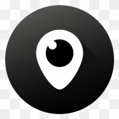 Black White Circle Gradient Long Shadow Periscope - Dot png