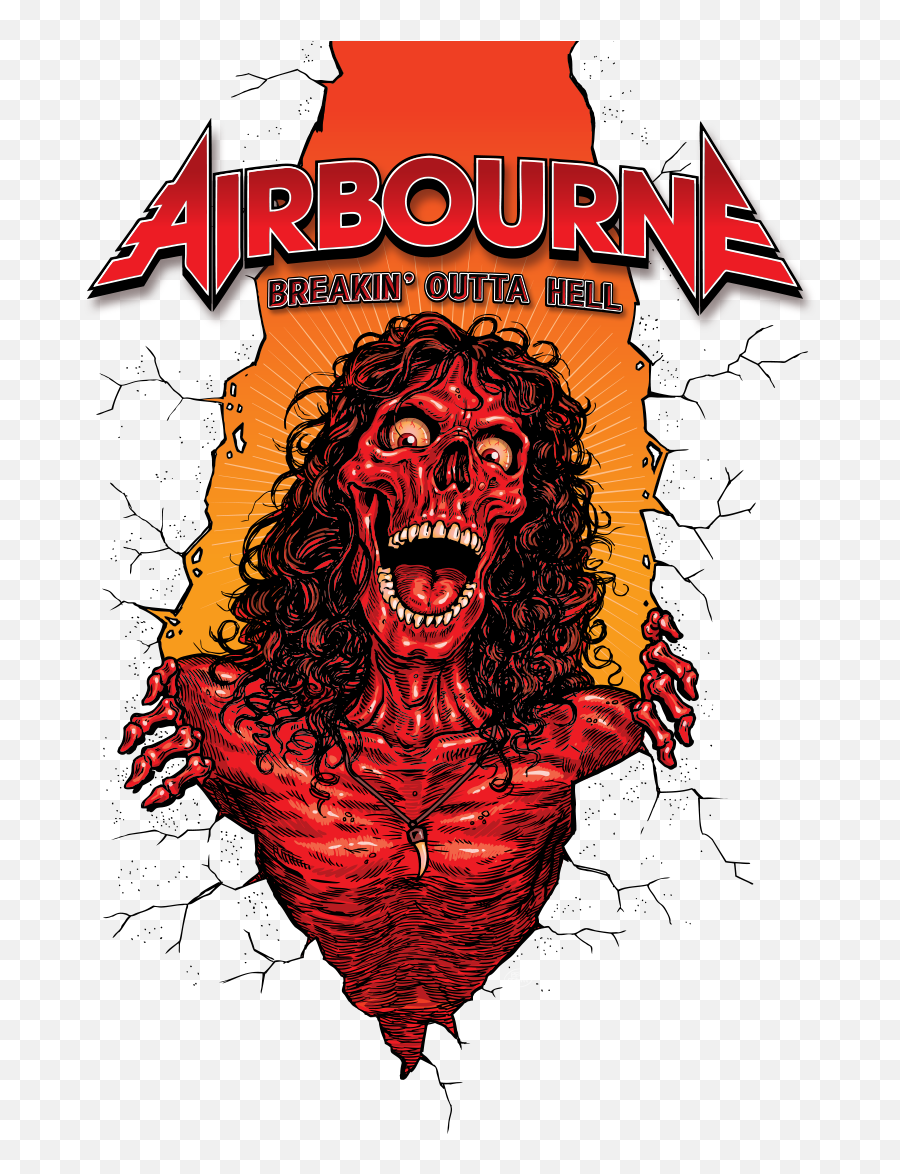 Phonograph Fictional Hair Record Facial - Airbourne Breakin Outta Hell Png,Png Phonographic