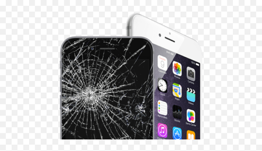 Iphone 6 Broken Screen Close Up - Apple Iphone 6 Plus Pantalla Estrellada Iphone 7 Png,Iphone 6 Png