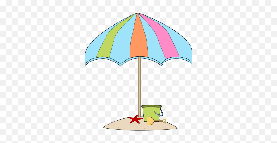 Summer Clipart Image - Beach Umbrella In Sand Clipart Png,Summer Clipart Png