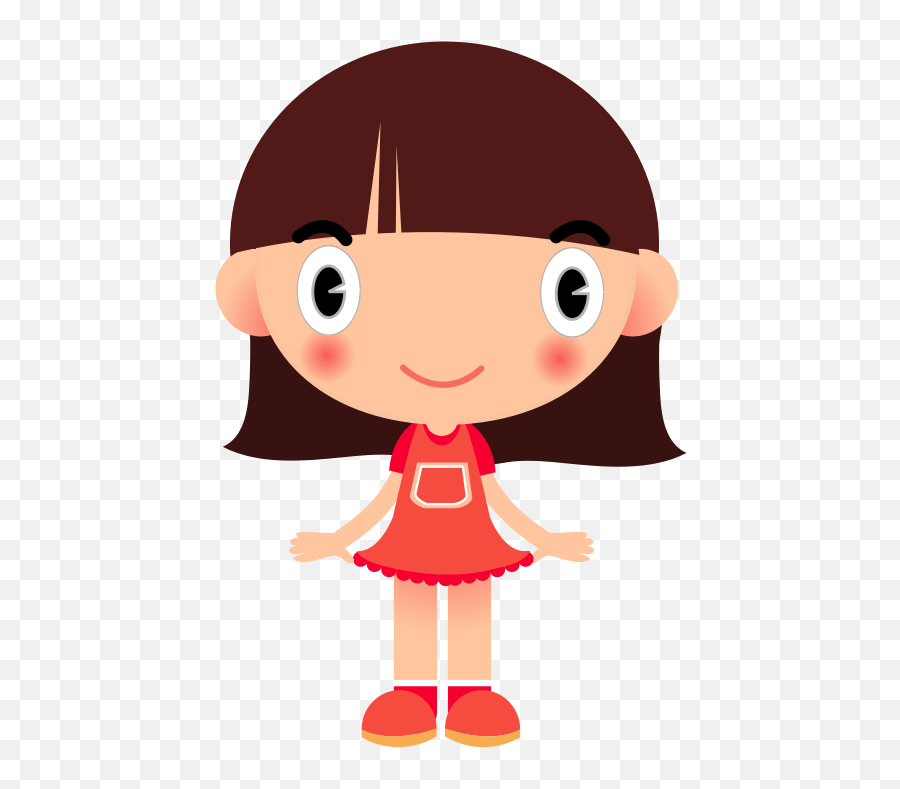 Little Girl Cartoon Transparent Png - Girl Clipart Png,Anime Girl Transparent Background