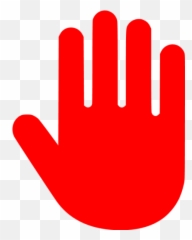 Red Hand Cursor Icon - Blue Png