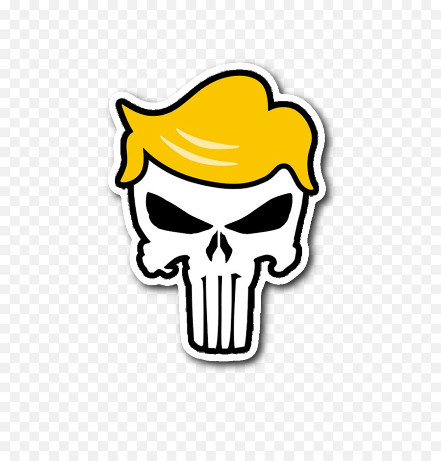 Trump Punisher Sticker - Trump Punisher Svg Clipart Full Trump Punisher Logo Png,Punisher Png
