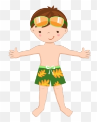 Download Beach Party Png - Cartoon Boy At The