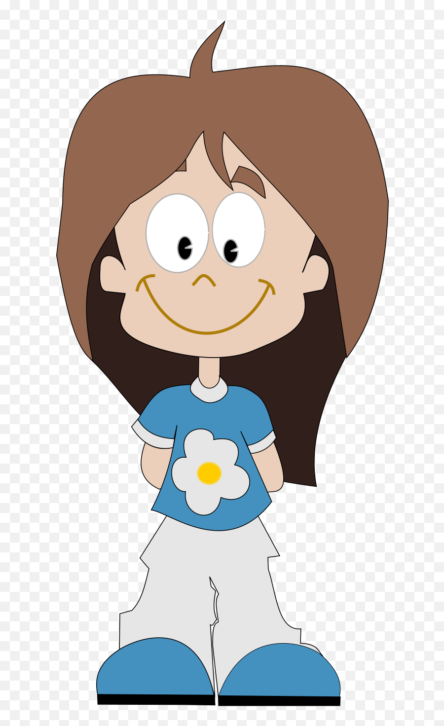 Girl Cartoon Clip Art - Clipart Fillette Png,Girl Cartoon Png