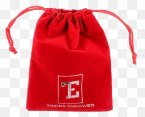Red Velvet Gift Pouch Bag With Logo - Solid png