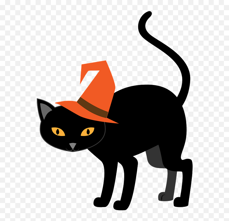 Halloween Cat Clipart - Clip Art Halloween Cats Png,Halloween Cat Png
