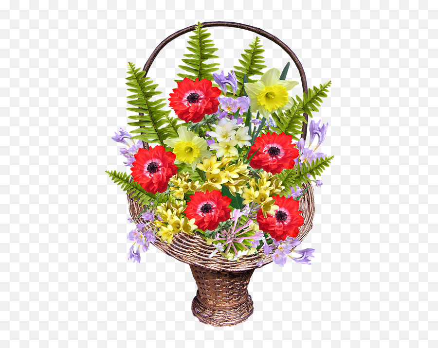 Spring Flower Basket - Free Photo On Pixabay Floral Png,Spring Flower Png