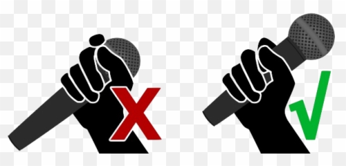 Download Cupping The Mic 650279 - Proper Microphone Png,Cupped Hands Png