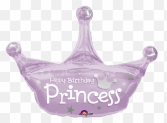 34 Birthday Princess Crown Balloon Bargain Balloons - png