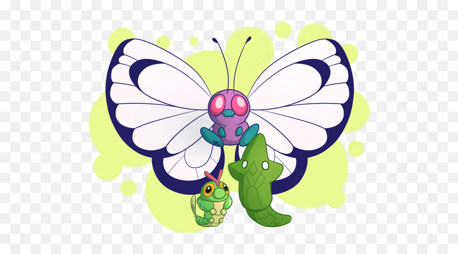 Caterpie Metapod Butterfree By Poai - Fur Affinity Dot Net Mythical Creature Png,Caterpie Png
