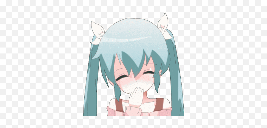 Hatsune Miku Blushing Gif - Fictional Character Png,Miku Icon