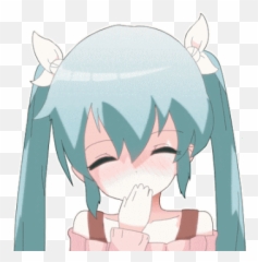 Hatsune Miku Blushing Gif - Fictional Character Png,Miku Icon