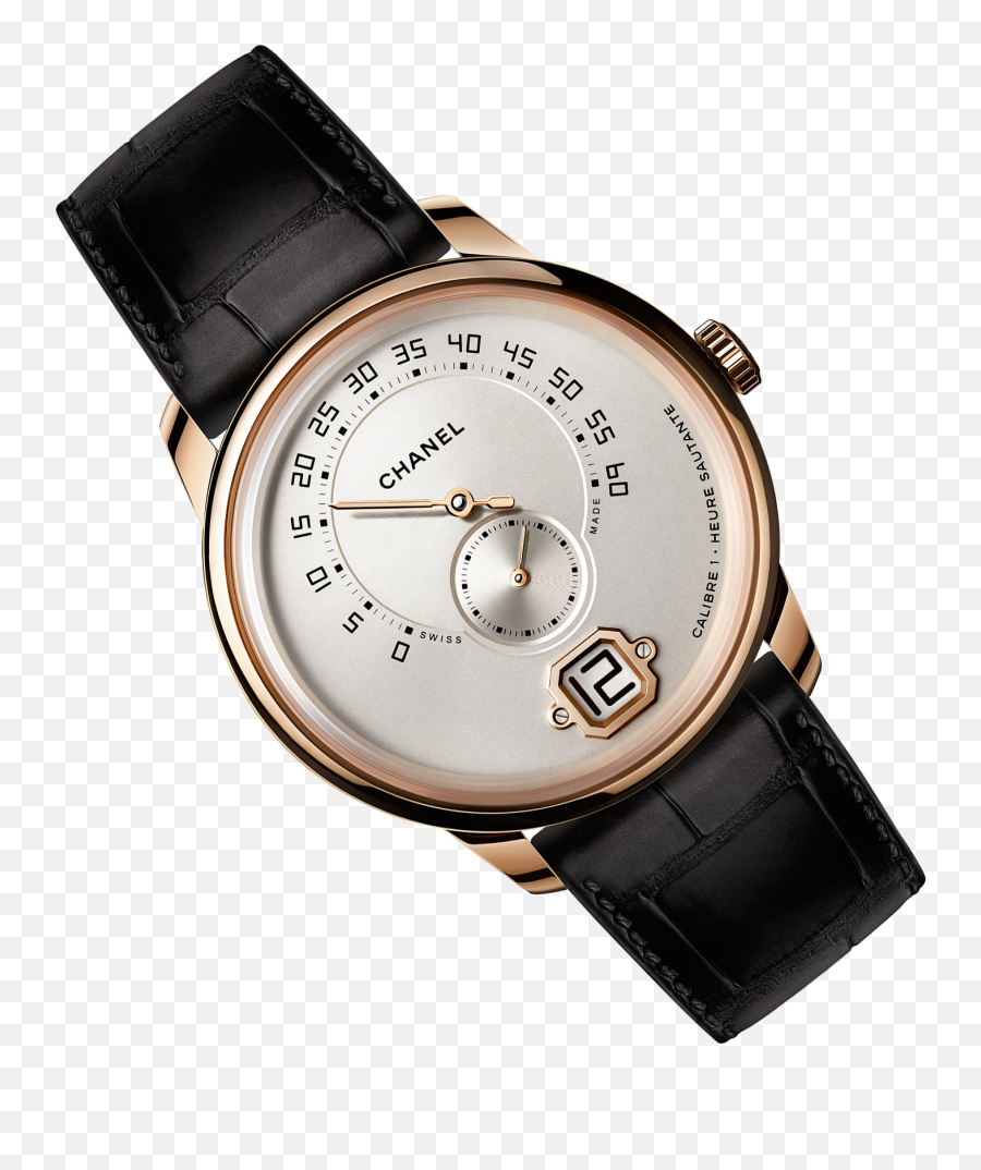 Chanelu0027s Monsieur De Chanel Watch With Beige Gold Accents - Montre Monsieur De Chanel Png,Chanel Png