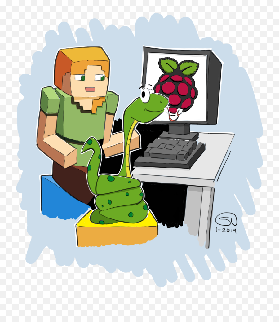 Teaching My Girls To Program U2013 Drawn And Coded - Computer Desk Png,Minecraft Icon For Desktop