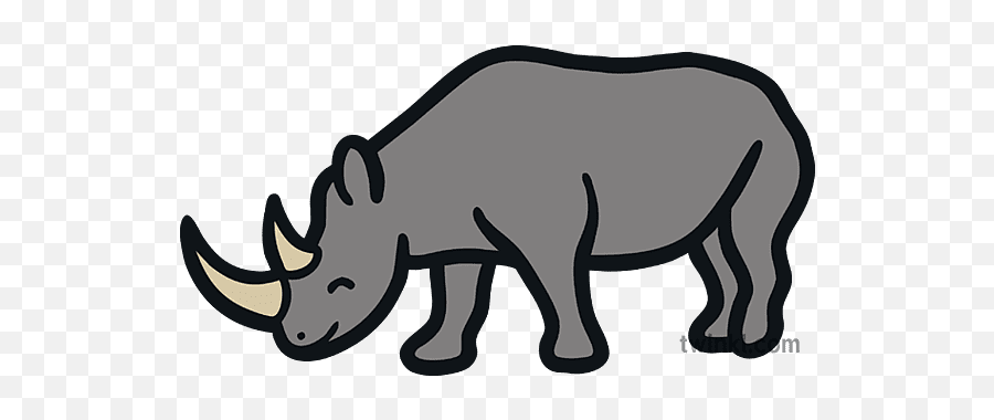 Rhinoceros Map Icon African Mammal Horned Eyfs Illustration - Black Rhinoceros Png,African Icon