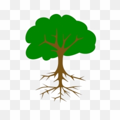 Big Tree Clipart Png - Apple Tree With Roots,Big Tree Png