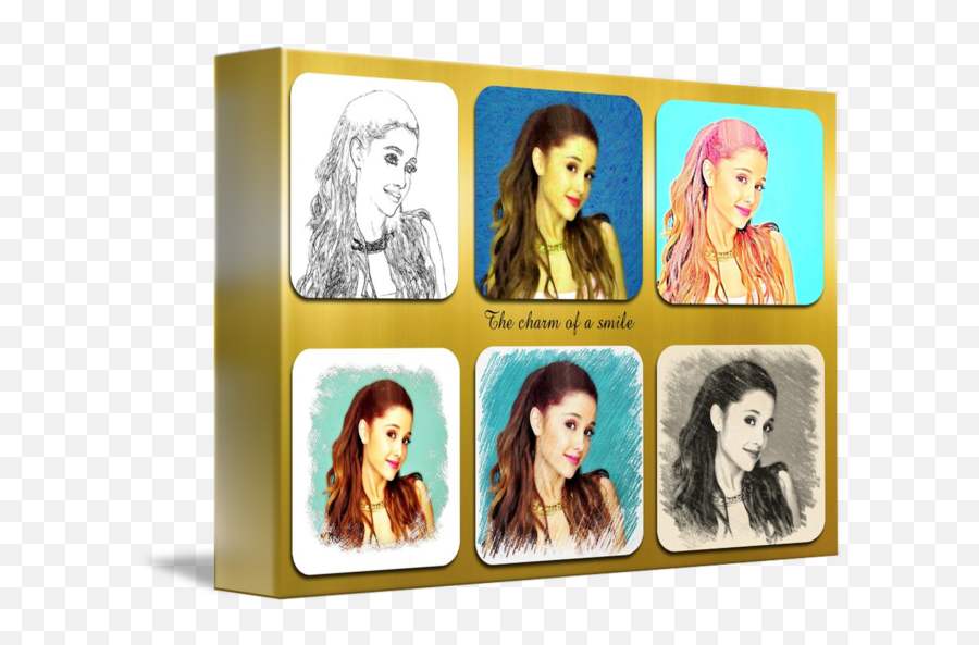 Ariana Grande Pop Star Celebrity Singer By Radiy Bohem - Hair Design Png,Pop Icon