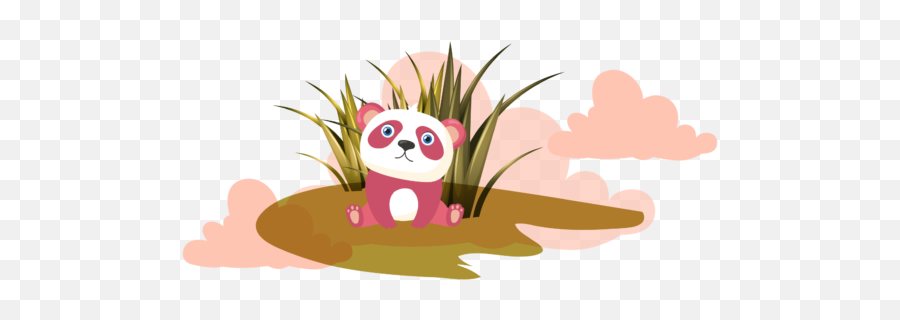 Flat Icon Cartoon Panda Pink - Happy Png,Cartoon Email Icon