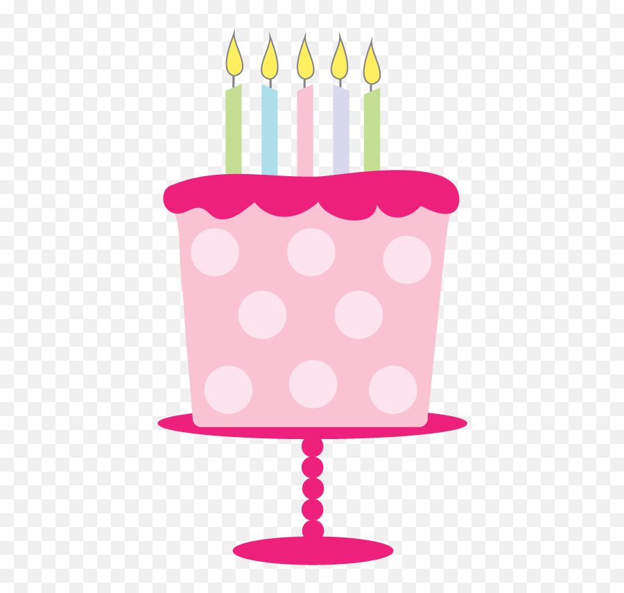 Happy Birthday Cake Clip Art Four - Clipartingcom Birthday Clip Art Pink Png,Cake Clipart Png