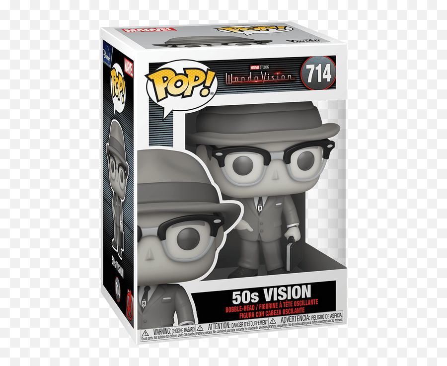 Pop Marvel Wanda Vision - 50u0027s Vision Black U0026 White Funko Vision 50s 714 Png,50s Icon