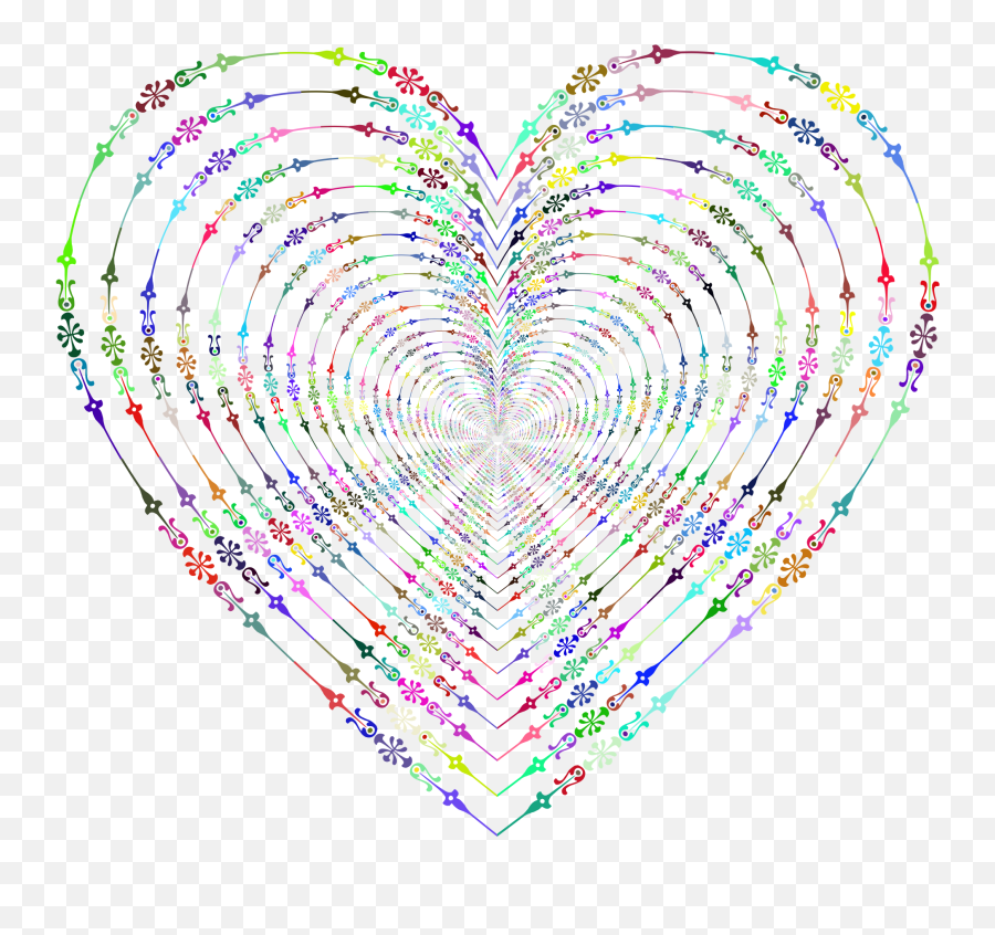 Prismatic Victorian Style Tunnel Heart No Background - Visual Poetry Art Png,Victorian Icon